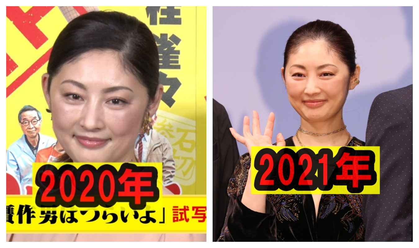 2020年のドラマと2021年の映画の時の常盤貴子