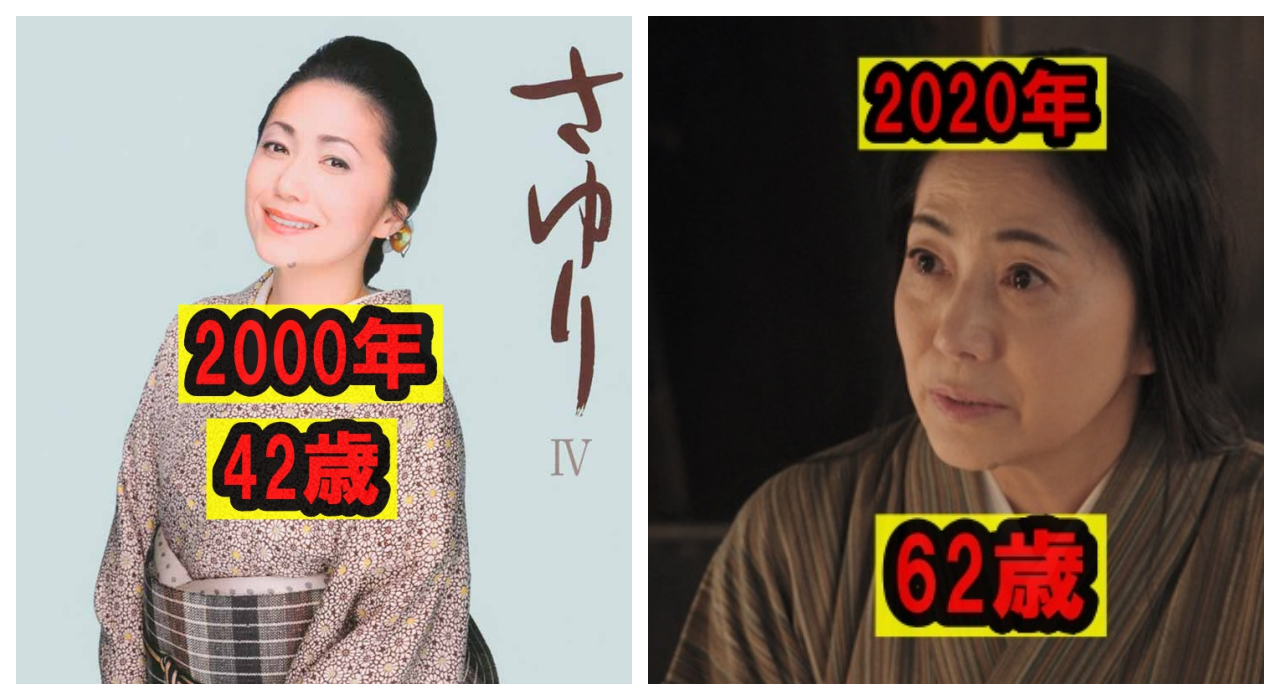 2000年、2020年の石川さゆりさんの比較画像