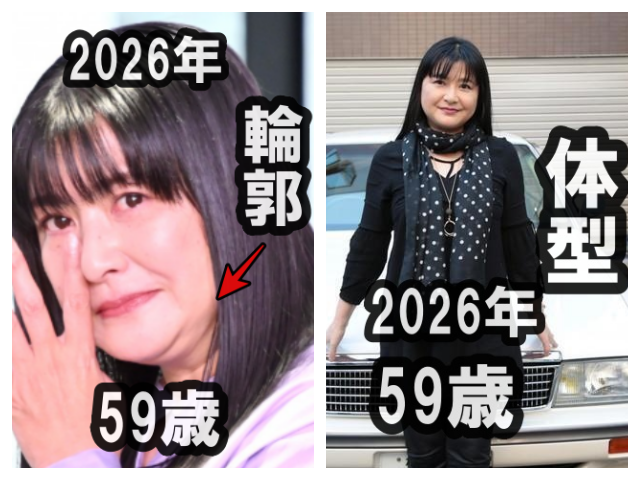 左：2026年の伊藤かずえ近影（顔アップと全身シルエットが分かる比較画像）右：2026年の伊藤かずえ近影（頬・フェイスライン・首まわりが分かる比較画像）