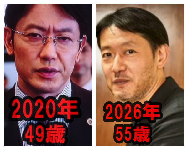 2020年、2026年の筒井道隆の比較画像